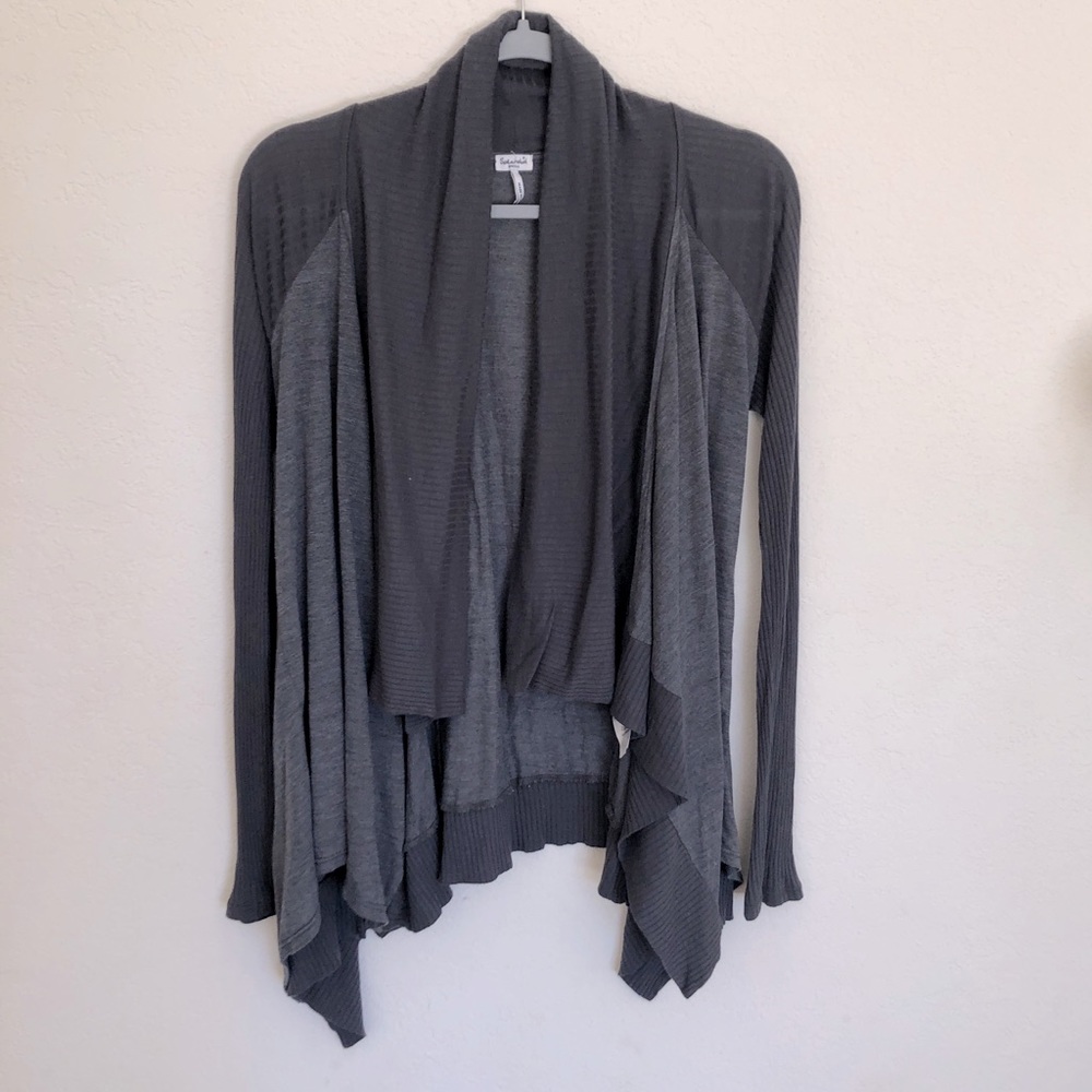 Splendid sweater light weight jacket grey blue Small